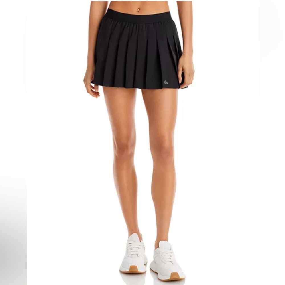 Alo Black Varsity Tennis Skirt